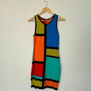 XXI Twiggy Inspired Mini Color-block Dress